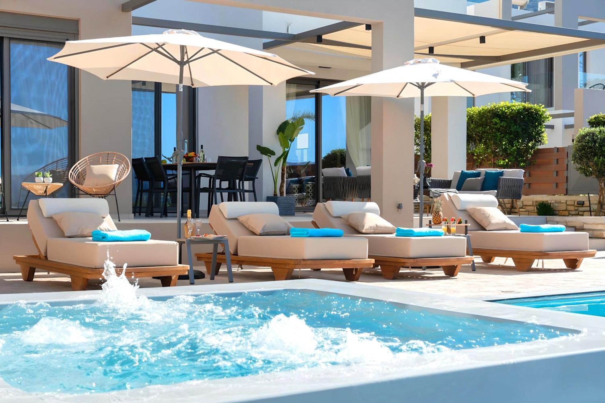 Minoas Villas Heated Pool Kournás Eksteriør billede