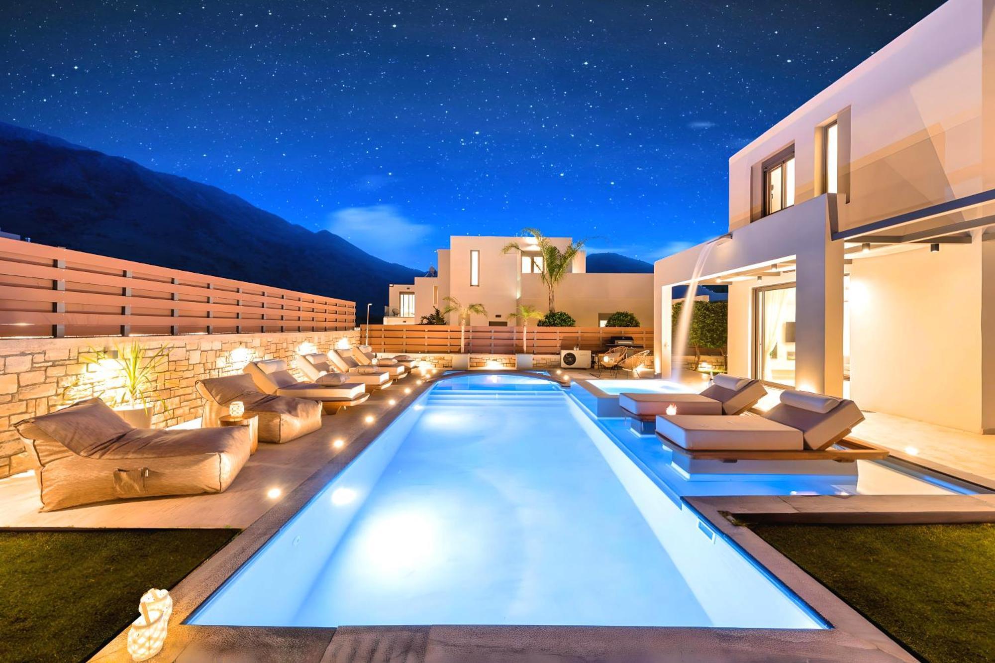 Minoas Villas Heated Pool Kournás Eksteriør billede