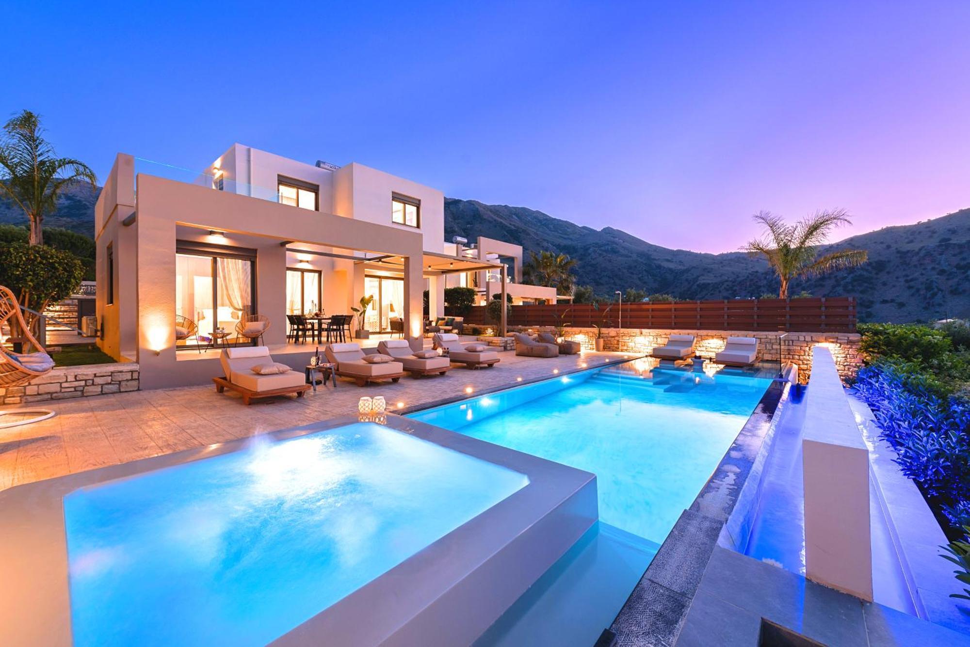 Minoas Villas Heated Pool Kournás Eksteriør billede