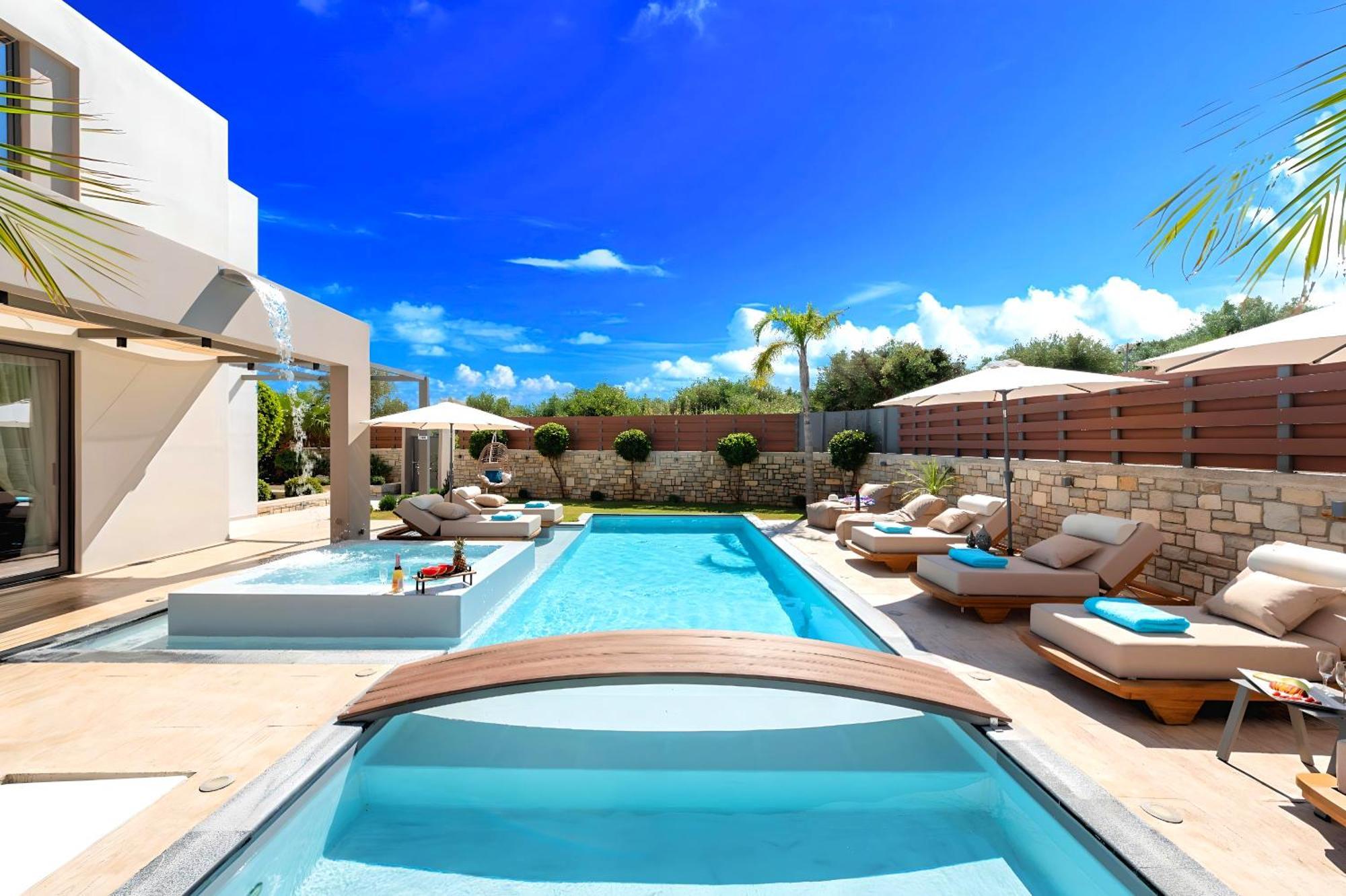 Minoas Villas Heated Pool Kournás Eksteriør billede