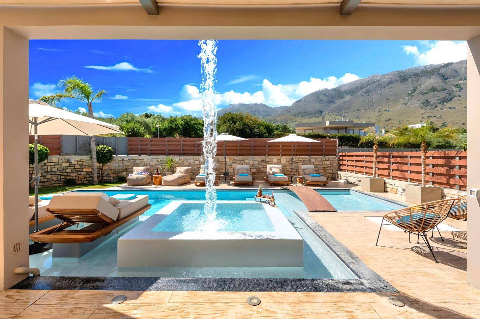 Minoas Villas Heated Pool Kournás Eksteriør billede