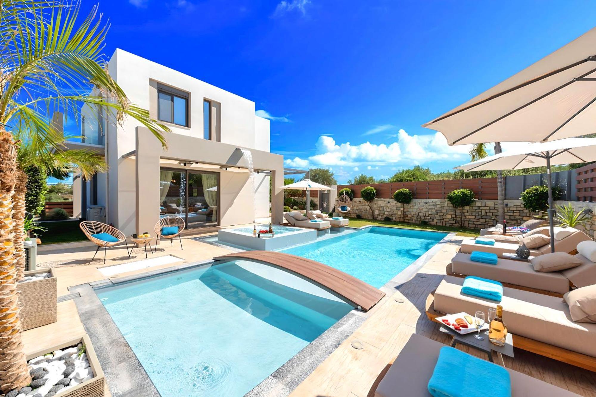 Minoas Villas Heated Pool Kournás Eksteriør billede