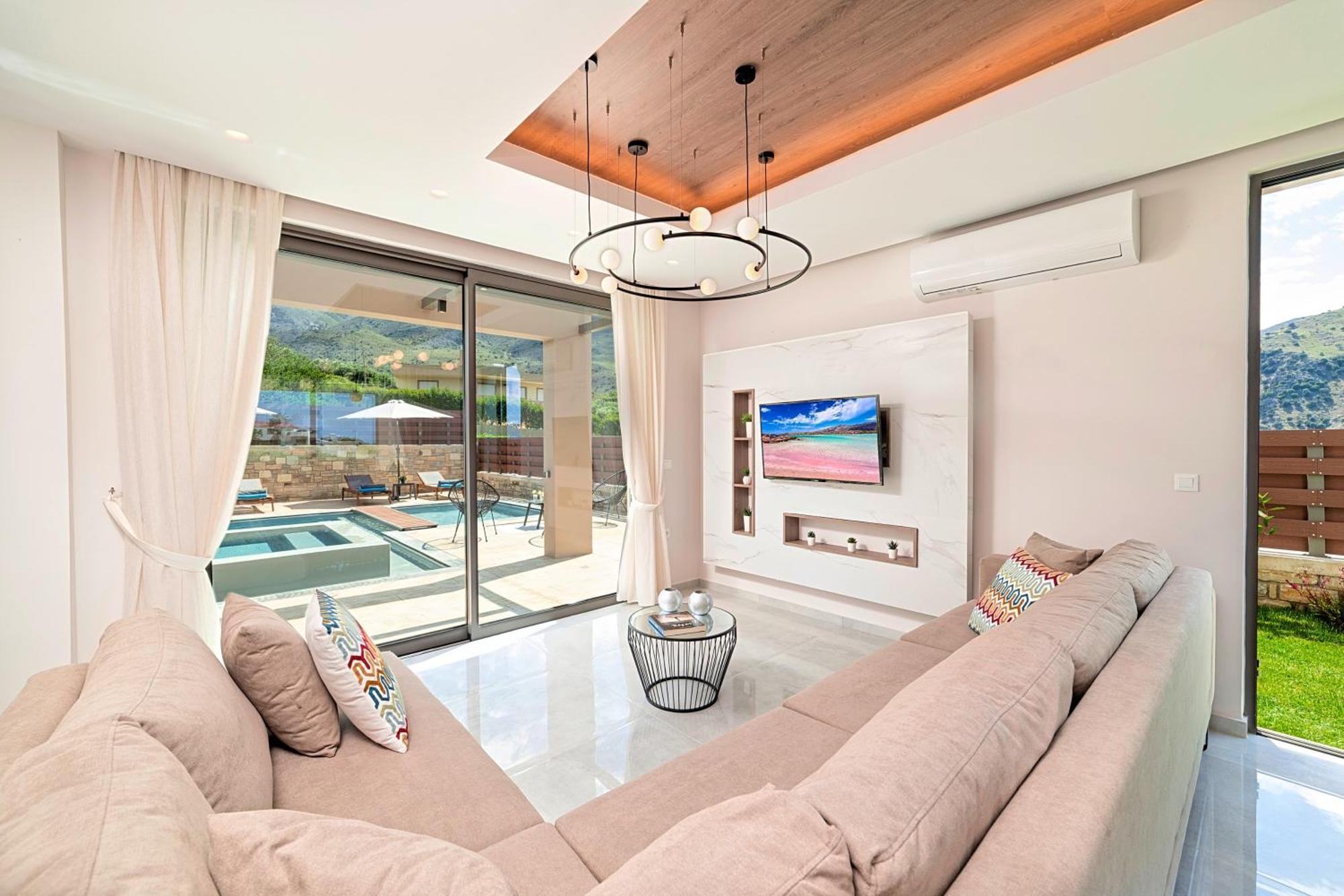 Minoas Villas Heated Pool Kournás Eksteriør billede