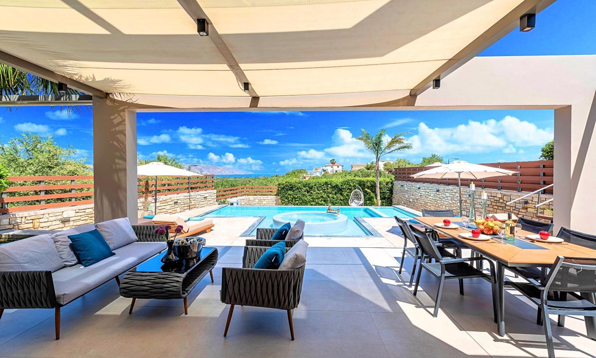 Minoas Villas Heated Pool Kournás Eksteriør billede