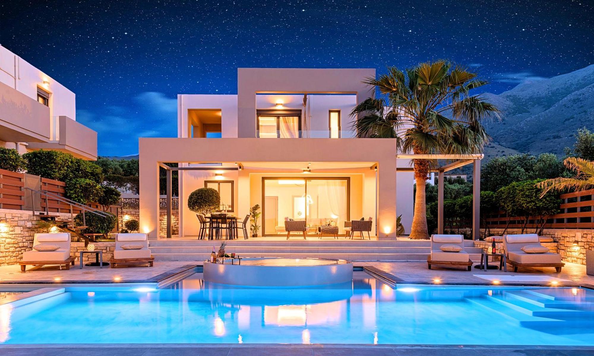 Minoas Villas Heated Pool Kournás Eksteriør billede