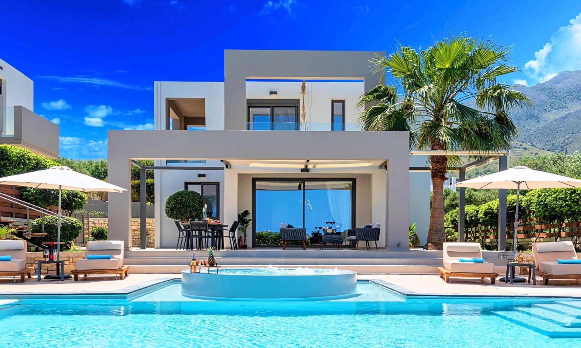 Minoas Villas Heated Pool Kournás Eksteriør billede