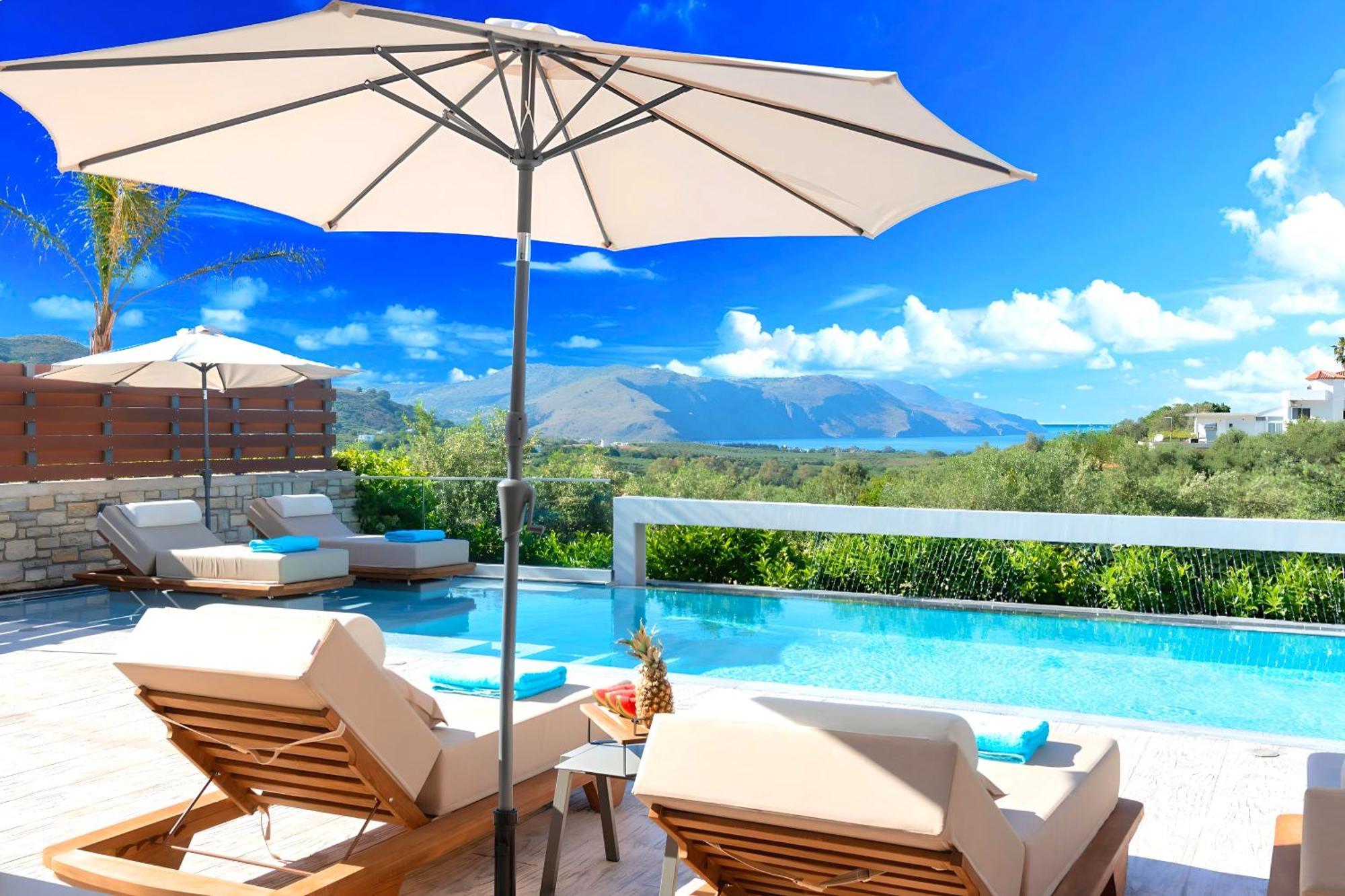 Minoas Villas Heated Pool Kournás Eksteriør billede
