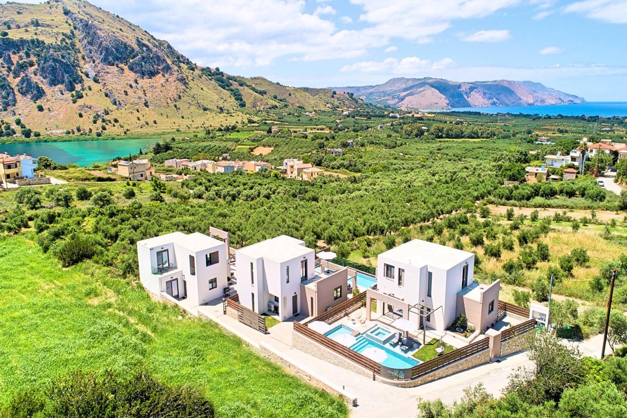 Minoas Villas Heated Pool Kournás Eksteriør billede